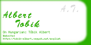 albert tobik business card